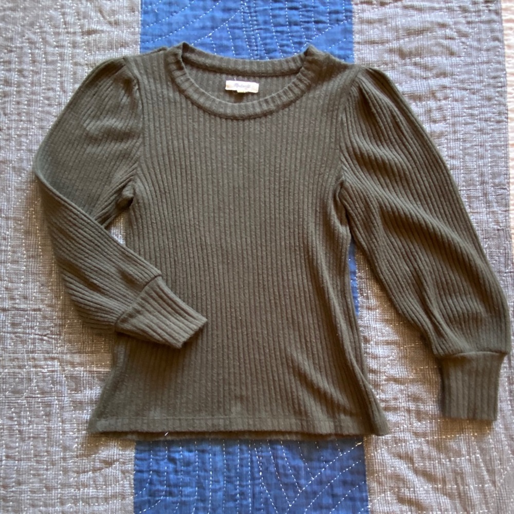 Size S Madewell Balloon Sleeve Sweater - Light EUC
